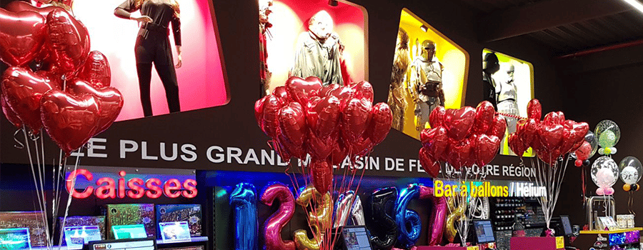 Bouquet Ballon hélium anniversaire 50 - Au Clown de Paris