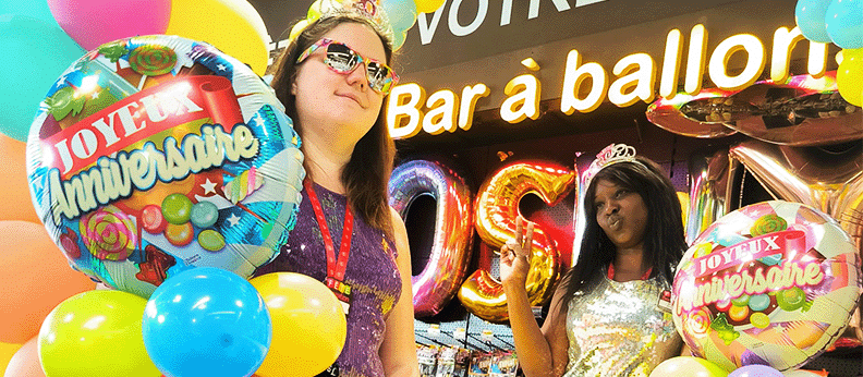 Arche de 50 ballons multicolore - Joyeux Anniversaire - Jour de
